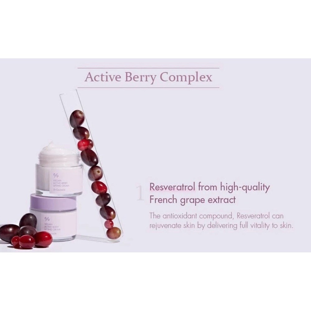 Dr Ceuracle Vegan Active Berry Lifting Cream 75g 2.64oz Resveratrol French Grape - Picture 8 of 8